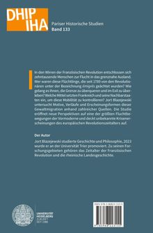 Titel: "Pariser Historische Studien Band 133". Thema: Flucht während der Französischen Revolution. Autor: Jort Blazejewski.