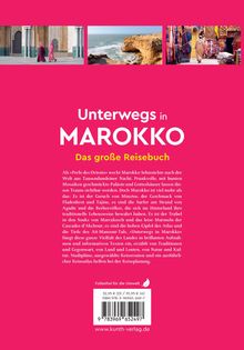 Unterwegs in MAROKKO. Das große Reisebuch. Bilder: Architektur, Küste, Markt mit bunten Stoffen. Texte über Traditionen.