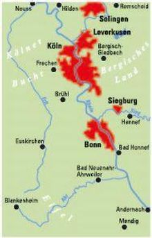 ADFC-Regionalkarte Köln/Bonn, 1:75.000, mit Tagestourenvorschlägen, reiß- und wetterfest, E-Bike-geeignet, mit Knotenpunkten, GPS-Tracks-Download, Karten