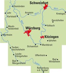 ADFC-Regionalkarte Würzburg Fränkisches Weinland, 1:75.000, mit Tagestourenvorschlägen, reiß- und wetterfest, E-Bike-geeignet, GPS-Tracks Download, Karten