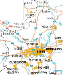 ADFC-Radtourenkarte 10 Münsterland Niederrhein 1:150.000, reiß- und wetterfest, E-Bike geeignet, GPS-Tracks Download, mit Bett+Bike-Symbolen, mit Kilometer-Angaben, Karten