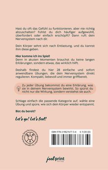 Ein Text beschreibt 28 Übungen zur Regulierung des Nervensystems und verspricht Entlastung und Entspannung.