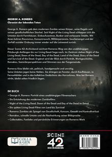 GEORGE A. ROMERO. Chronist der lebenden Toten. Rückblick auf Romeros Werk, Gesellschaftskritik und Zombie-Filme. Unten Logos.