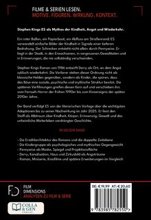 Ein Buchcover mit dem Text "FILME & SERIEN LESEN. MOTIVE. FIGUREN. WIRKUNG. KONTEXT." Es behandelt "Stephen Kings ES".