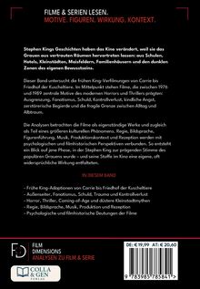"FILME & SERIEN LESEN. MOTIVE. FIGUREN. WIRKUNG. KONTEXT. Stephen Kings Geschichten haben das Kino verändert [...]" Unten Logos und ein Barcode.