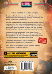 "Nerd-Chroniken" steht oben, darüber eine Neon-Aufmachung. Unten: "ACHTUNG: NERDGEFAHR". VHS-Motiv im Hintergrund.