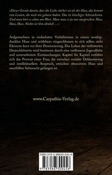 Zitat über Liebe und Hass. Eine Beschreibung einer Frau gefangen zwischen Deklassierung und Sehnsucht, dunkler Hintergrund.