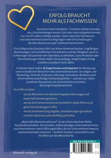 Ein blau-gelbes Design mit einem Herz. Titel: "ERFOLG BRAUCHT MEHR ALS FACHWISSEN". Unten ISBN und Verlagswebseite.