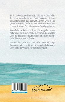 Text über Freundschaft und Seele, Logo von Kampenwand Verlag unten auf aquarelliertem Meer- und Sandhintergrund.