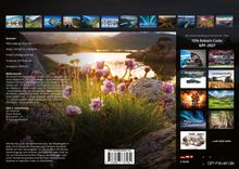 15% Rabatt-Code: GPF-2027, Web: www.gp-fever.de. Foto von Blumen im Sonnenuntergang an einem Seeufer, mit Miniaturbildern von Landschaften.