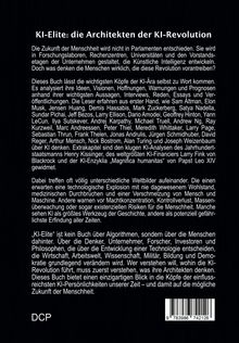 "KI-Elite: die Architekten der KI-Revolution" ist ein Buch über führende KI-Persönlichkeiten und ihre Visionen für die Zukunft. Darunter sind bekannte Namen wie Sam Altman, Elon Musk und andere. Es umfasst Analysen und Sichtweisen auf technologische Entwicklungen und deren Einfluss auf Gesellschaft und Menschheit.