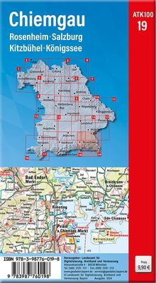 ATK100-19 Chiemgau (Amtliche Topographische Karte 1:100000), Karten