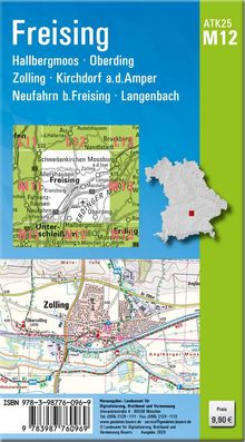 ATK25-M12 Freising (Amtliche Topographische Karte 1:25000), Karten