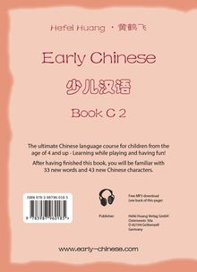 "Early Chinese" Book C 2, ein Sprachkurs für Kinder ab 4 Jahren, fördert Spaß beim Lernen. Enthält 33 Wörter und 43 Schriftzeichen.
