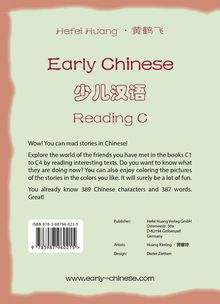 Buchrückseite von "Early Chinese Reading C" mit Angaben zu Verlag und ISBN. Einladung, Geschichten auf Chinesisch zu lesen.