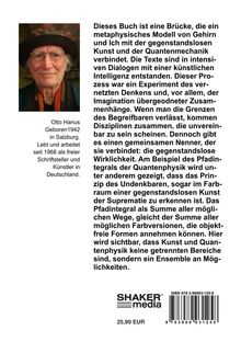 Texte über ein Buch, das Geist, Kunst und Quantenphysik verbindet; Foto von Otto Hanus, älterer Mann mit Hut.
