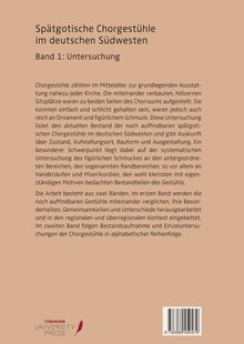 Spätgotische Chorgestühle im deutschen Südwesten, Band 1: Untersuchung. Text über die Erforschung gotischer Chorgestühle.