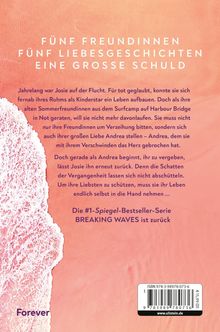 Text: "FÜNF FREUNDINNEN FÜNF LIEBESGESCHICHTEN EINE GROSSE SCHULD" und weitere Beschreibungen einer dramatischen Geschichte. Links ein Meeresmotiv.