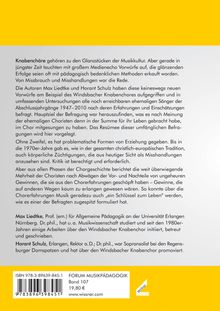 Text über Knabenchöre, deren Erziehung sowie Missbrauchsvorwürfe. Autoren: Max Liedtke und Horant Schulz. Buchdetails unten.