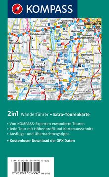 Siegfried Garnweidner: KOMPASS Wanderführer Pfaffenwinkel, Fünfseenland, Starnberger See, Ammersee, 60 Touren mit Extra-Tourenkarte, Buch