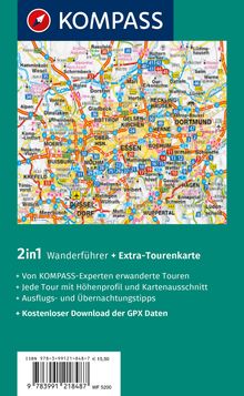 Raphaela Moczynski: KOMPASS Wanderführer Ruhrgebiet, 50 Touren mit Extra-Tourenkarte, Buch