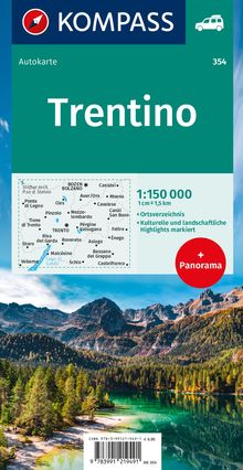 KOMPASS Autokarte Trentino 1:150.000, Karten