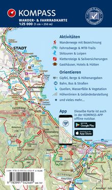 KOMPASS Wanderkarten-Set 797 Münchner Hausberge Ost, Bayerische Voralpen, Isarwinkel, Tegernsee, Schliersee, Achensee (3 Karten) 1:25.000, Karten