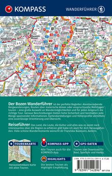 KOMPASS Wanderführer Bozen, Sarntal, Ritten, Eppan, Kalterer See, Seiser Alm, Rosengarten, 55 Touren mit Extra-Tourenkarte, Buch