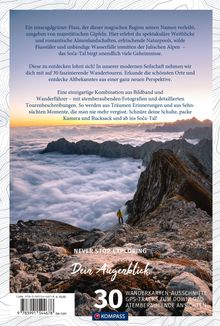 Ein Text beschreibt die Schönheit des Soča-Tals: Flüsse, Wasserfälle, Landschaften. Unten ist eine Bergszene mit Wolkenmeer.