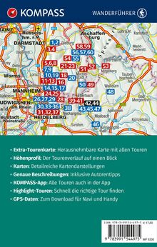 Oben steht "KOMPASS WANDERFÜHRER" mit Symbol und einer Karte, unten eine Liste mit Toureninformationen.
