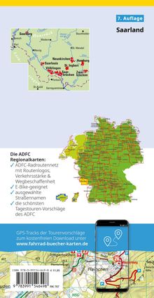 7. Auflage Saarland. ADFC-Regionalkarten: Radwegenetz, E-Bike-geeignet. GPS-Download: www.fahrrad-buecher-karten.de.