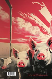 Text: "www.easyOriginal.com". 
Zwei Schweine schauen nach vorne, im Hintergrund ein roter Himmel und Wolken.