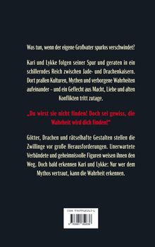 Text über ein Abenteuer von Kari und Lykke, die ihren verschollenen Großvater suchen. Themen: Mythen, Drachen, Wahrheit.