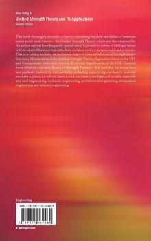 Texts: "Mao-Hong Yu, Unified Strength Theory and Its Applications, Second Edition." Description: Roter Hintergrund, ISBN sichtbar.