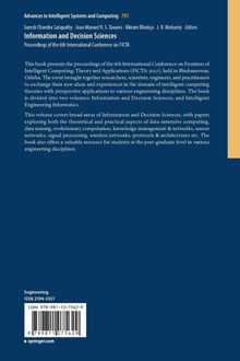 Buchtitel: "Information and Decision Sciences". Konferenzbericht über FICTA 2017, Odisha. Themen: Datenverarbeitung, Netzwerke.