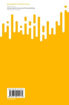 SpringerBriefs in Political Science: Advancing Environmental Peacebuilding von Olivier Serrat. Gelbes, abstraktes Design.