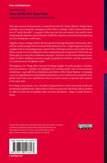 Titel: "China and the Next Global Order: Coming Multipolar World and Great-Power Coopetition" von Henry Huiyao Wang.