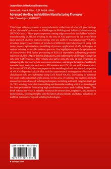Titel: Advanced Welding and Additive Manufacturing Processes. Beschreibung eines Fachbuchs mit Fokus auf AM und Schweißen.