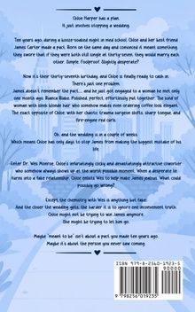 Eine Illustration einer Stadt im Hintergrund, mit folgenden Texten:

"Chloe Harper has a plan. It just involves stopping a wedding."