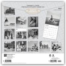 Edward S. Curtis, Portraits of Native Americans. „Earth Friendly“ Kalender für 2027. Schwarz-Weiß-Fotos historischer Szenen.