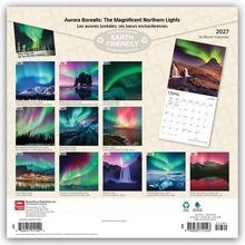 Aurora Borealis: The Magnificent Northern Lights. 16-Month Calendar 2027. Fotos von Polarlichtern in verschiedenen Ländern.