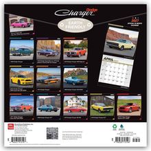 „Dodge Charger“, „Earth Friendly“, Monatsnamen mit Autos: 1966 bis 2008 Modellvarianten. Kalender für 2027.