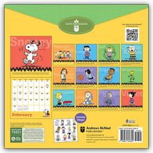 Texte: "Plastic-Free Packaging", "Includes Clings!", "Andrews McMeel Publishing". Illustration: Figuren aus Peanuts.