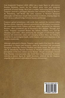 Ein Text beschreibt Ivan Sergeevich Turgenev, einen bedeutenden russischen Schriftsteller des 19. Jahrhunderts.