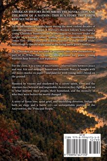 Ein Text erzählt von einem Cherokee-Jäger, Yona, und der Bedrohung ihres Volkes durch fremde Einflüsse in den Appalachen. Im Hintergrund eine Szene mit malerischen, herbstlichen Bäumen und Bergen in der Dämmerung.