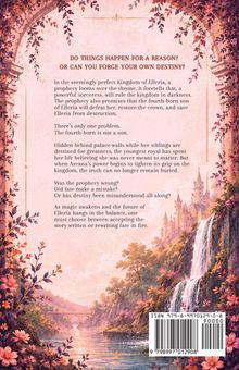 DO THINGS HAPPEN FOR A REASON? OR CAN YOU FORGE YOUR OWN DESTINY? Illustration eines Schlosses, Bäume, Wasserfall.