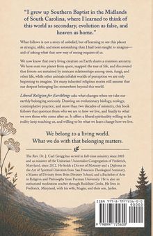 Ein Zitat über Kindheit in South Carolina, gefolgt von einem Text über Verbindung zur Erde, Religion und Spiritualität. Landschaft.
