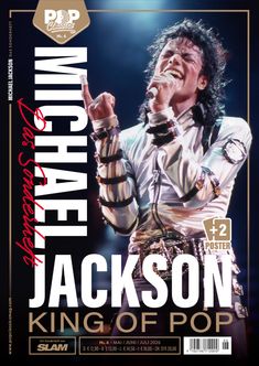Michael Jackson "Das Sonderheft" in großen Lettern. Er singt leidenschaftlich, trägt einen glitzernden, militärischen Anzug.