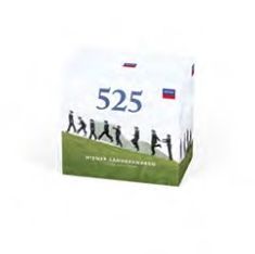 Text: "525 Wiener Läuferknödel". Darstellung von laufenden Figuren auf grünem Boden.