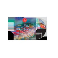 Bunte Quadrate mit Texten wie "POOR", "VIDEO", "TV", "HOTEL". CD-Hülle mit starker Farbmischung.